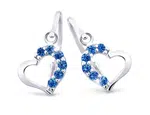 Cutie Jewellery Něžné dětské náušnice z bílého zlata C2757-10-X-2 modrá