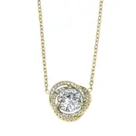 CRYSTalp Elegantní pozlacený náhrdelník s krystaly Ray 32334.G