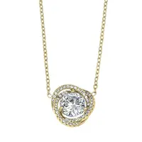 CRYSTalp Elegantní pozlacený náhrdelník s krystaly Ray 32334.G