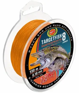 Wft splétaná šňůra tf8 raubfisch predator oranžová 150 m - 0,20 mm 18 kg