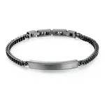 Brosway Stylový pánský černý náramek Ink BIK13