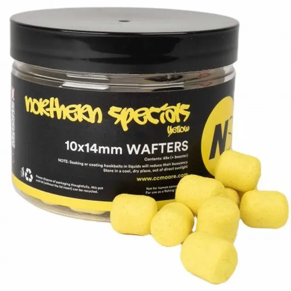 Cc moore vyvážené boilie ns1 dumbell wafters yellow 10x14 mm 65 ks