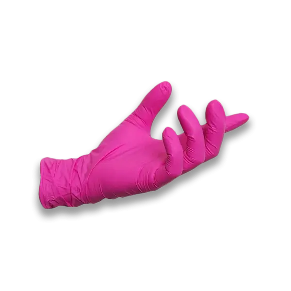 Ružové nitrilové jednorázové rukavice L 100ks