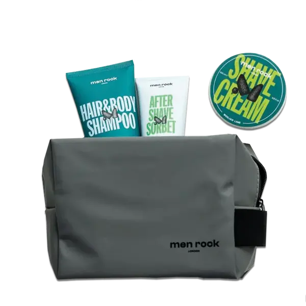 Súprava na každodennú starostlivosť v kozmetickej taške Men Rock Routine Goals Kit
