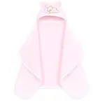 Maxi osuška, pončo s kapucňou Macko 70x120cm - ružová