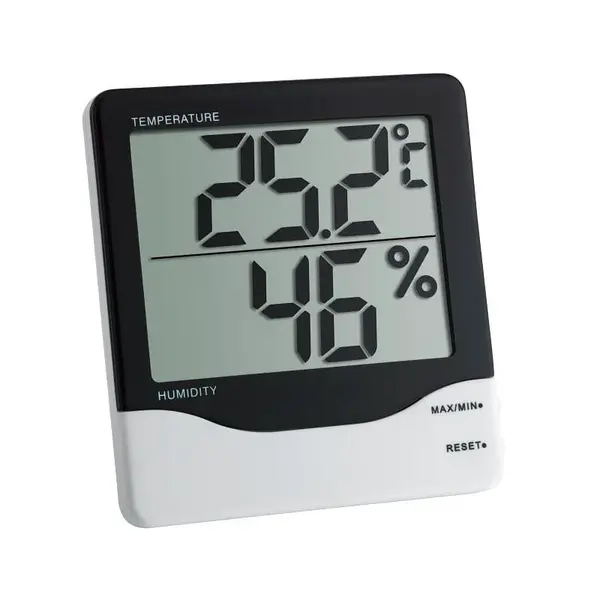30.5002 TFA Digitálny teplomer s vlhkomerom, čierno-biely