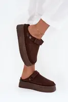 Boto Dámské sněhule na platformě s přezkou čokoládové Jorielle