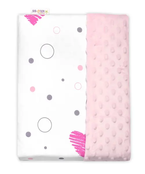 Súprava do postieľky 6D, I love Girl, Baby Nellys 120x90cm, biela/ružová