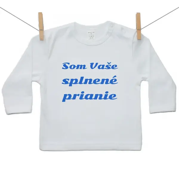 Boodyy Tričko s dlhým rukávom Splnené prianie Modrá 116 (5-6 rokov)