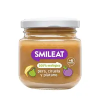 Smileat BIO ovocný příkrm hruška, švestka a banán 6m+ 130 g