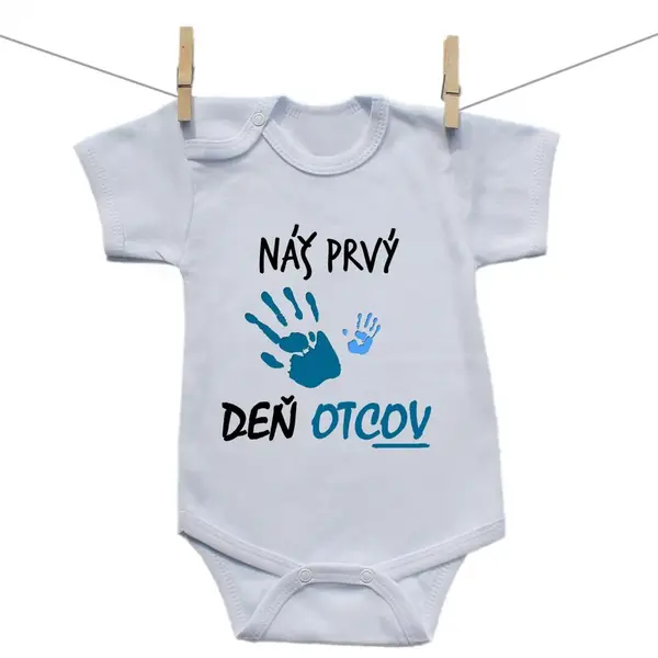 Boodyy Body s krátkym rukávom Náš prvý deň otcov (chlapec) 80 (9-12 mesiacov)