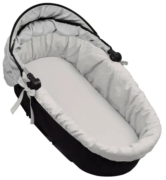 Bavlnená vložka do kočíkov/koše s penovým matracom,šedá