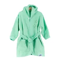 XKKO BIO Bavlnený župan Organic - Grey Stars, 12-24m, mint