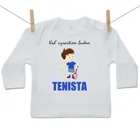 Boodyy Tričko s dlhým rukávom Keď vyrastiem budem tenista 68 (3-6 mesiacov)