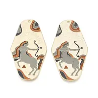 Rack Plating Alloy and Enamel Big Pendants