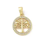 Brass Micro Pave Cubic Zirconia Pendants