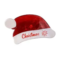 Christmas Hat Acrylic Claw Hair Clips
