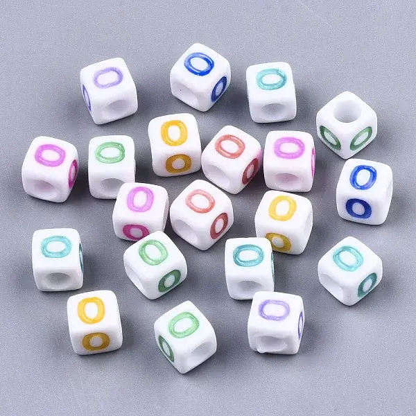 Opaque White Acrylic Beads