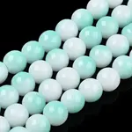 Two Tone Opaque Baking Paint Glass Beads Strands