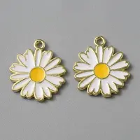 Light Gold Plated Alloy Enamel Pendants