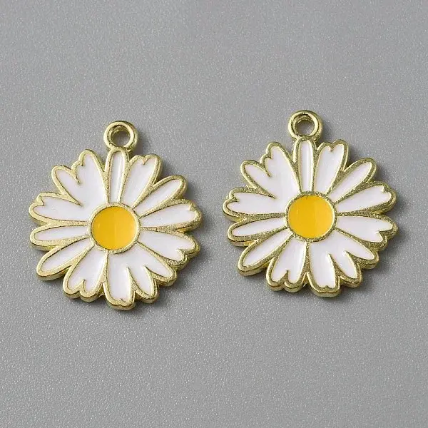 Light Gold Plated Alloy Enamel Pendants