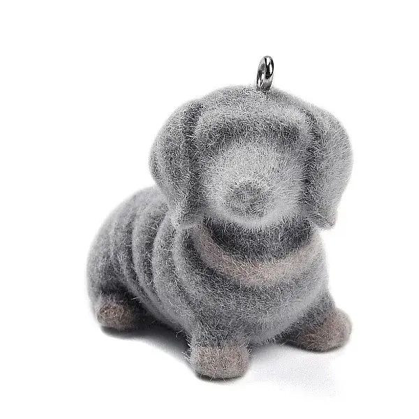 Flocky Opaque Resin Pendants