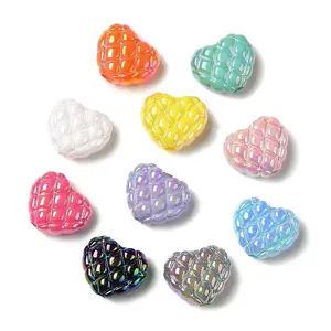 Opaque Acrylic Waffle Beads