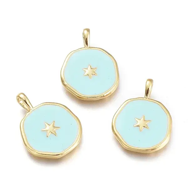 Brass Enamel Pendants