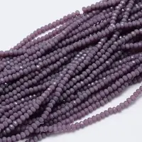 Faceted Rondelle Glass Beads Strands