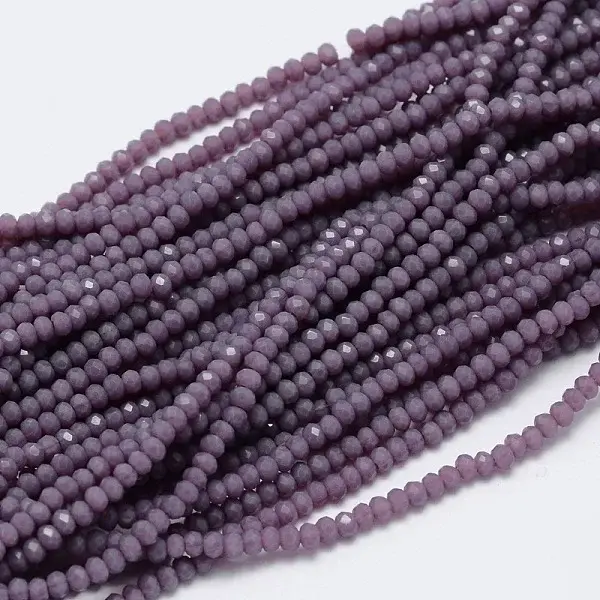 Faceted Rondelle Glass Beads Strands