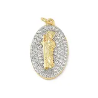 Brass Micro Pave Cubic Zirconia Pendants