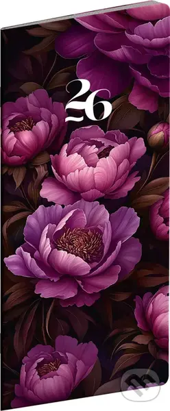 NOTIQUE Kapesní diář plánovací měsíční Fialové květy 2026