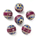 Golden Plated Alloy Rhinestone Beads