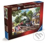 Vlaková zastávka na venkově - puzzle z kategorie Umělecké