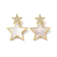 Brass Micro Pave Clear Cubic Zirconia Pendants