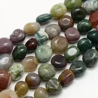 Natural Indian Agate Nuggets Bead Strands