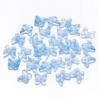 Transparent Spray Painted Glass Charms