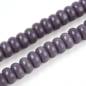 Opaque Spray Painted Glass Beads