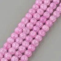 Synthetic Crackle Quartz Beads Strands