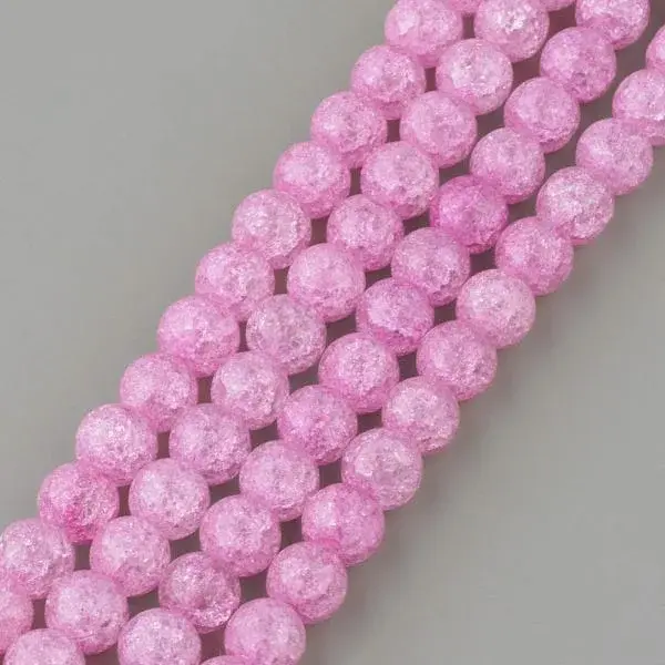 Synthetic Crackle Quartz Beads Strands
