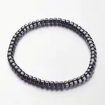 Non-magnetic Synthetic Hematite Beaded Stretch Bracelets