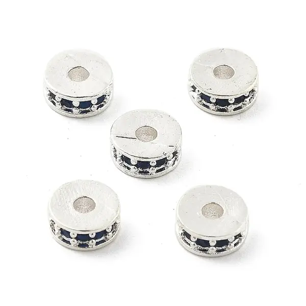 Brass Micro Pave Cubic Zirconia Beads