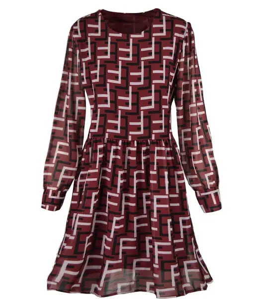 Pri Subtle dress with a geometric pattern