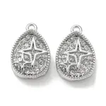 Brass Micro Pave Cubic Zirconia Pendants