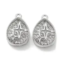 Brass Micro Pave Cubic Zirconia Pendants