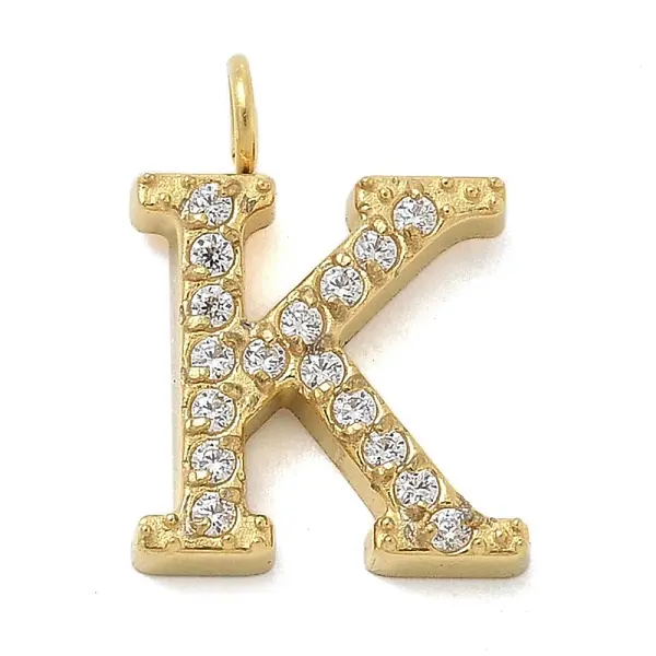 Ion Plating(IP) 304 Stainless Steel Micro Pave Cubic Zirconia Pendants