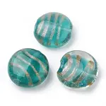 Handmade Gold Sand Lampwork Beads
