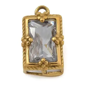 304 Stainless Steel Rhinestone Pendants