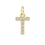 Brass Cubic Zirconia Pendants with Jump Rings