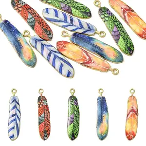 10Pcs 5 Colors Rack Plating Alloy Pendants